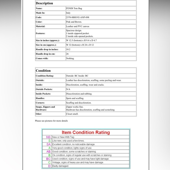 Fendi Light Pink Tote Bag - Picture 16 of 16